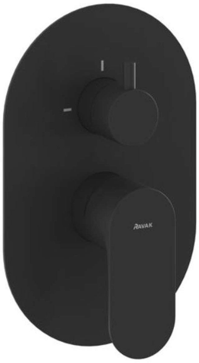 Ravak Eleganta - Inbouw badkraan, voor 2 functies, mat zwart X070301