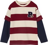Vertbaudet Gestreept T-shirt met dubbele mouweffect