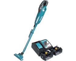 Makita DCL 283 FRT accustofzuiger 18 V 0,73 l borstelloos + 2x accu 5,0 Ah + oplader