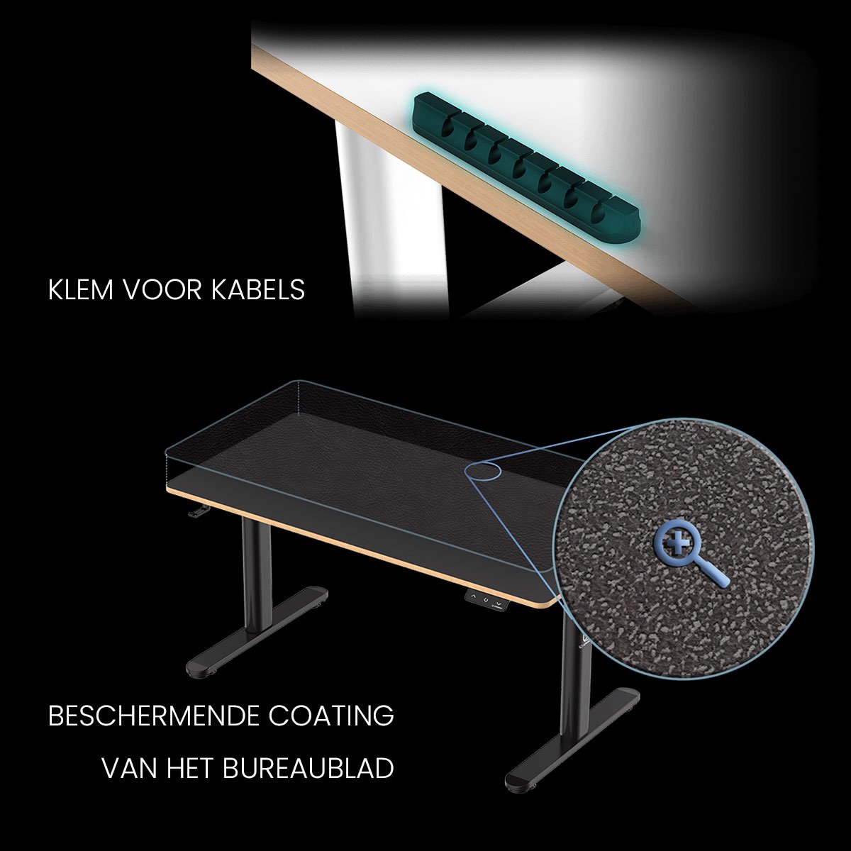 Elektrisch verstelbaar bureau voor kinderen en jongeren 120x60 cm – hoogte 55–81 cm, Ultradesk PULSAR, in hoogte verstelbaar kinderbureau, groeit mee met kind, ergonomisch studiebureau, wit thumbnail 6