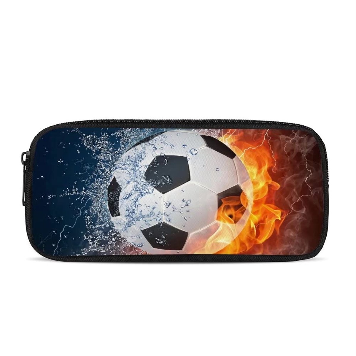 Etui met Grote Inhoud - 3D Voetbal Design & Muntvak - Voor School & Kantoor