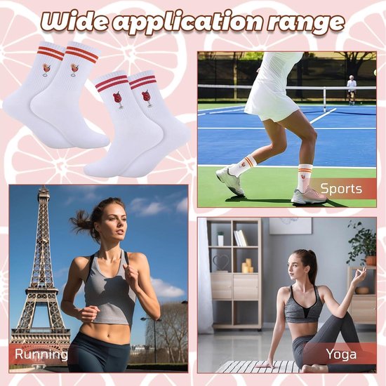 Yemmert Aperol Cadeau Aperol Sokken 36-42 voor Dames Heren Kerstmis Grappige Tennissokken Sportsokken Crew Sokken Accessoires, wit, 36-42