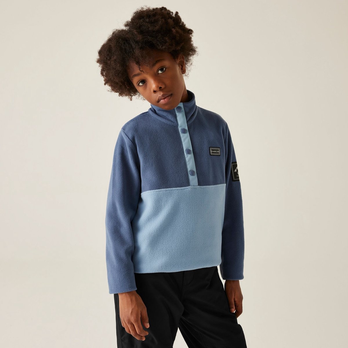 Rapid isolerende actieve fleecetrui met hoge kraag voor kinderen Blauw