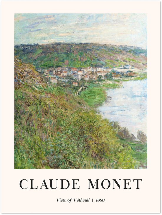 Claude Monet - View of Vétheuil poster 30x40 cm / 12x16