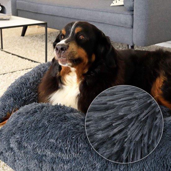 Hoogwaardig Orthopedisch Huisdierenbed Voor Grote En Extra Honden Donut Hondenbed Zacht Pluche Ronde Hondensofa Met Waterdichte Onderkant Wasbaar Lichtbruin 100cm 2397414254