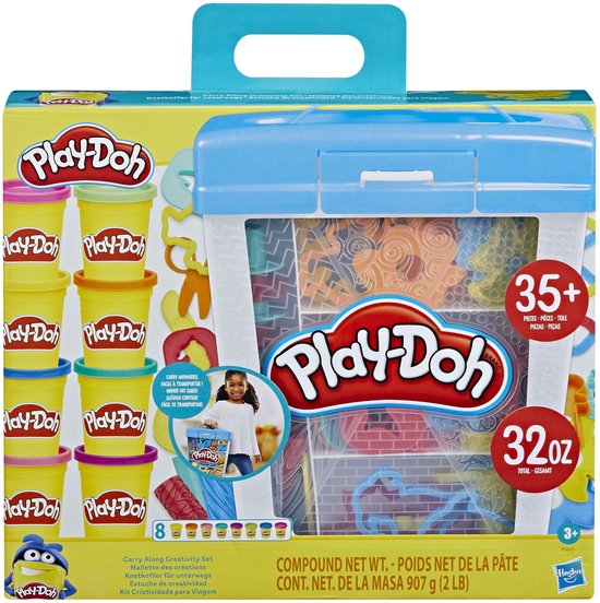 Play-Doh knutselset meeneemkoffer creatief speelgoed multicolor.