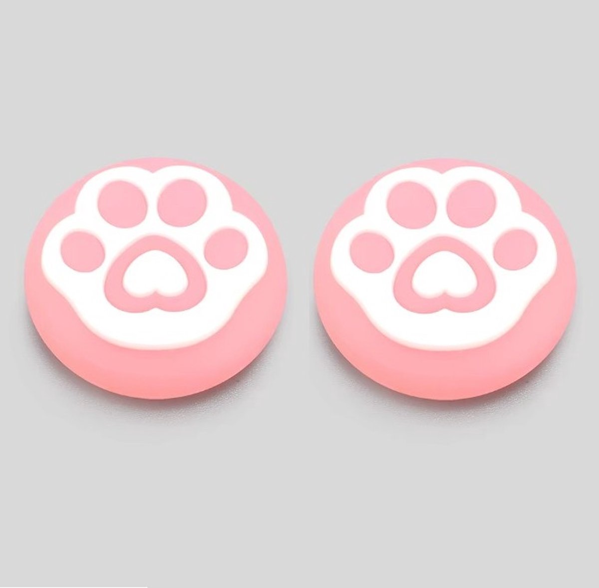 Go Go Gadget - Thumb Grips - Geschikt voor Playstation, Switch en Xbox - Kattenpootjes - Roze/ Wit
