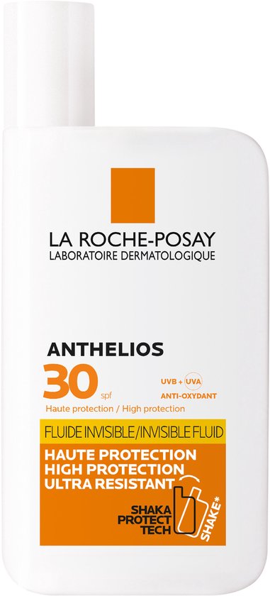La Roche-Posay Anthelios Onzichtbare Zonnebrand Fluide SPF30 - voor het Gezicht - Alle Huidtypes - 50ml