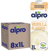 Alpro Boisson végétale au soja Vanille - Sans lactose et sans gluten - 8 x 1 L