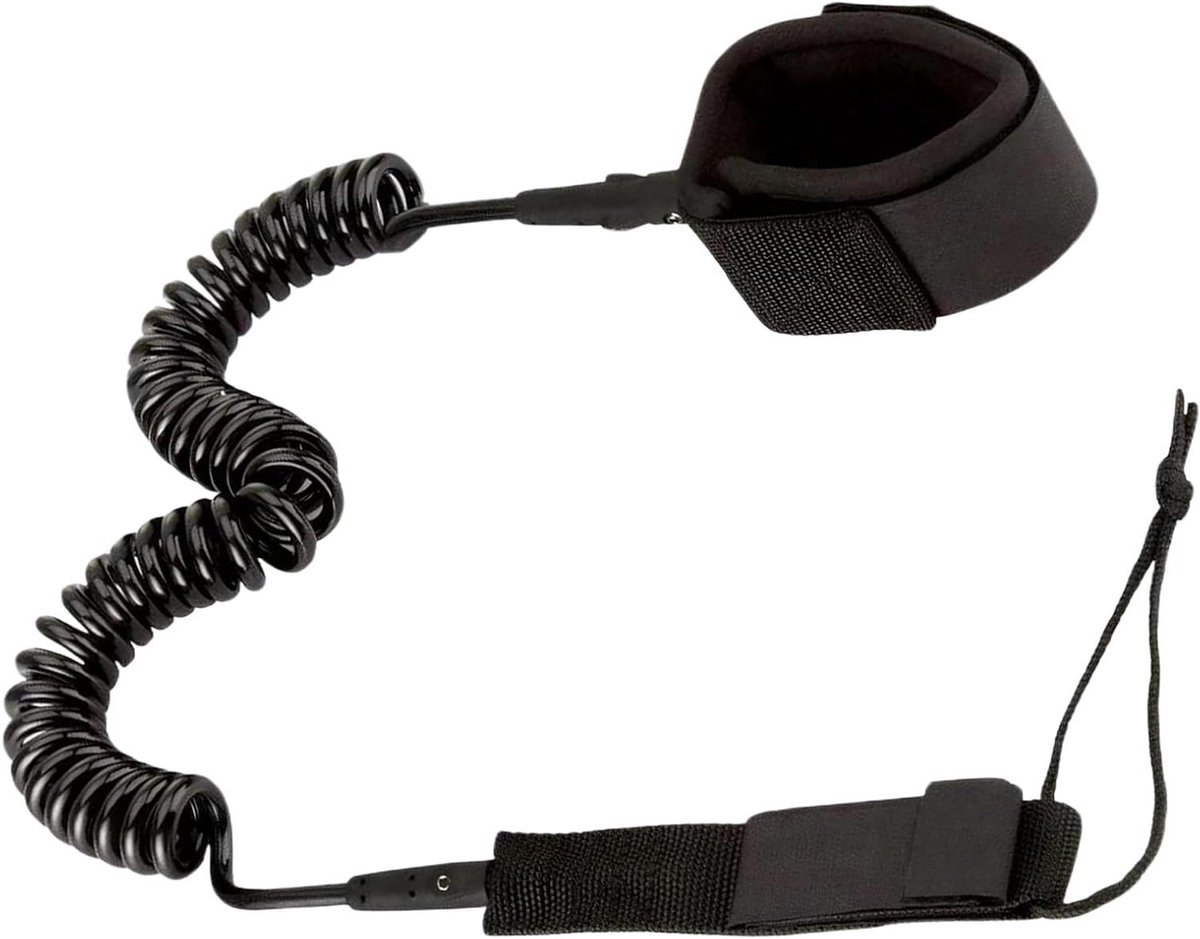 Allecto Plus - SUP Leash 7 mm voor SUP board surfen - Veiligheidsgordel met snelsluiting - Opblaasbaar paddleboard - Verstelbaar 90-300 cm