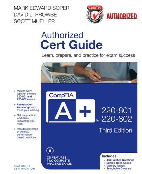 Comptia A+ 220-801 and 220-802 Cert Guide - cover
