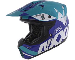 Axxis Wolf helm Jackal mat blauw S - Goedkope crosshelm voor motor, brommer & quad
