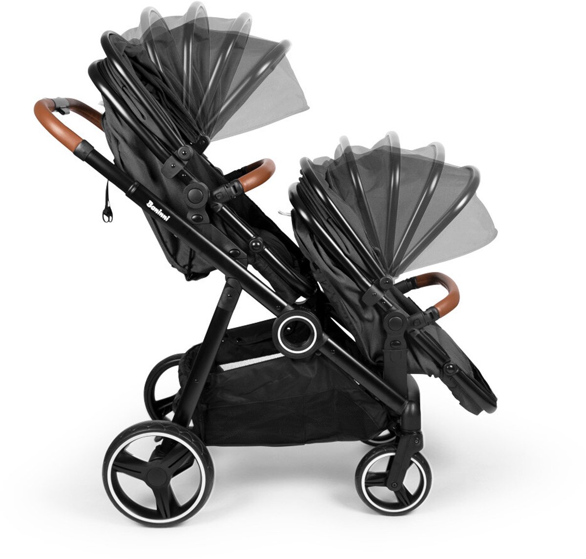 Baninni Duo Kinderwagen Luiz Grijs Opvouwbaar - afbeelding 3