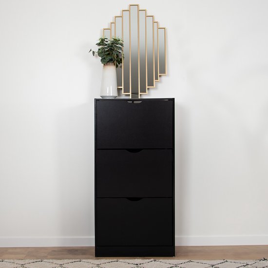 Milton & Oldbrook Meuble à Chaussures Prato Zwart