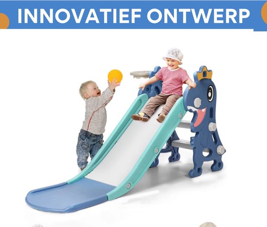 B-PLAY Glijbaan Kunststof Openbaar 150cm Groen kopen? - De Bruine Speeltoestellen