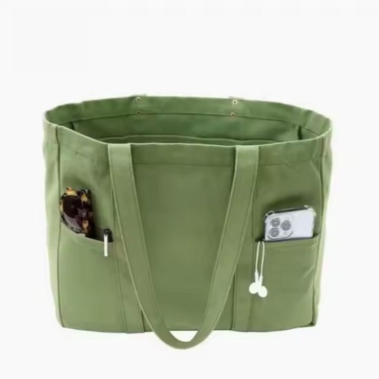 Cabas - Sac de plage - Sac fourre-tout - Vert