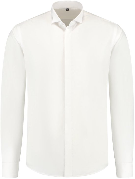Chemise de Smoking homme blanche à bout golf - Polyester - Wit - Taille XL