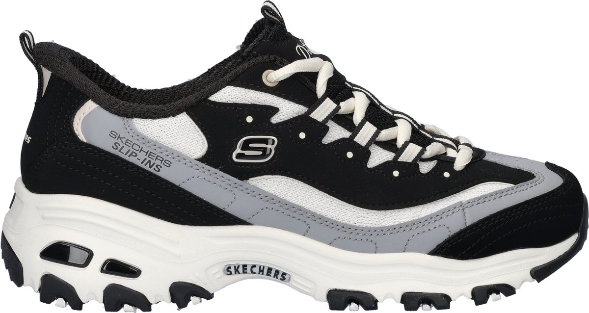 Skechers D LITES-SMOOTH NOSTALGIA Dames Instappers - Zwart / Naturel