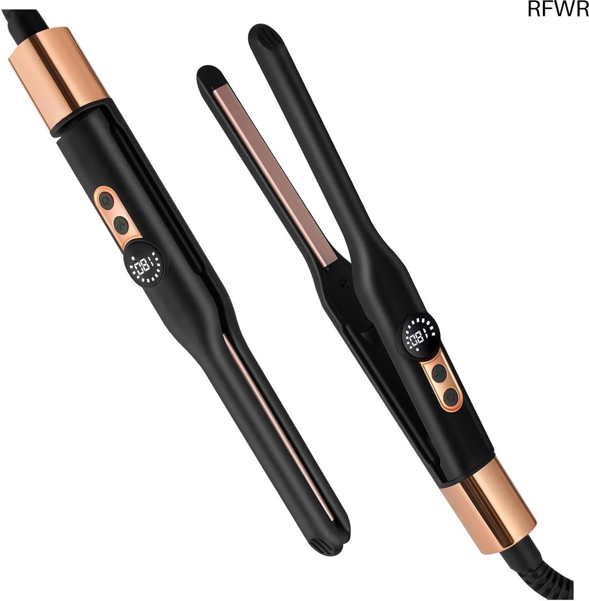 RFWR® 2-in-1 Mini Stijltang voor Krullen en Stijlen - Draagbare Stylingtool voor Korte Haarstijlen