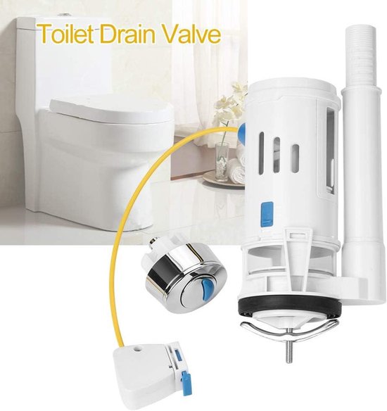 Toiletafvoerklep met dubbele spoelknop voor waterreservoir - Toiletspoelklep voor efficiënte spoeling van toiletten van Merkloos — afbeelding 4
