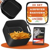 UNBOX Airfryer Siliconen Bakje - Airfryer Accesoires - Airfryer Bakpapier - Airfryer Mandje - Geschikt voor o.a. Philips Airfryer XL & Airfryer XXL HD9650, HD9880 - Inventum - Princess - Tefal - 21cm
