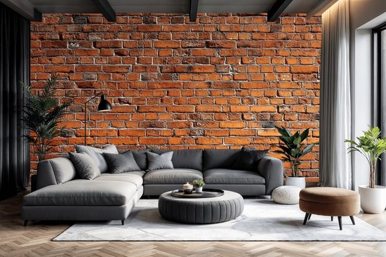 Naadloos behang Fotobehang - Urban Brick Wall Charm - 250x300 centimeter