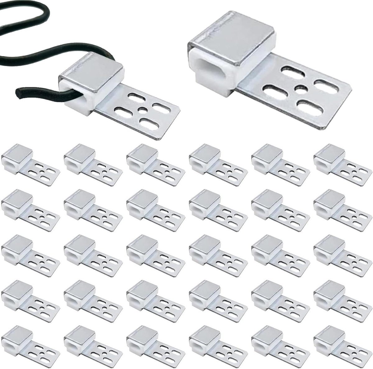 Allecto Plus - Sofa Lente Clips Set - Metalen Clips voor Bankherstel - Reserveonderdelen voor Meubelvering - Geschikt voor 5 Gat Banken - Geschikt voor Banken, Bankstellen en Stoelen