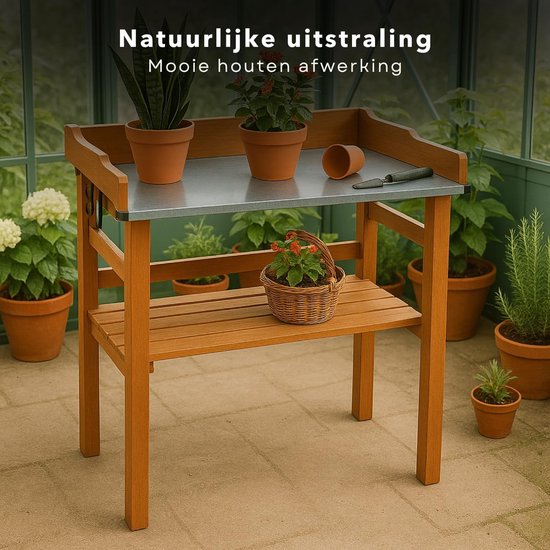 Opbergkisten en Oppottafels | Houten opbergmeubel voor buiten