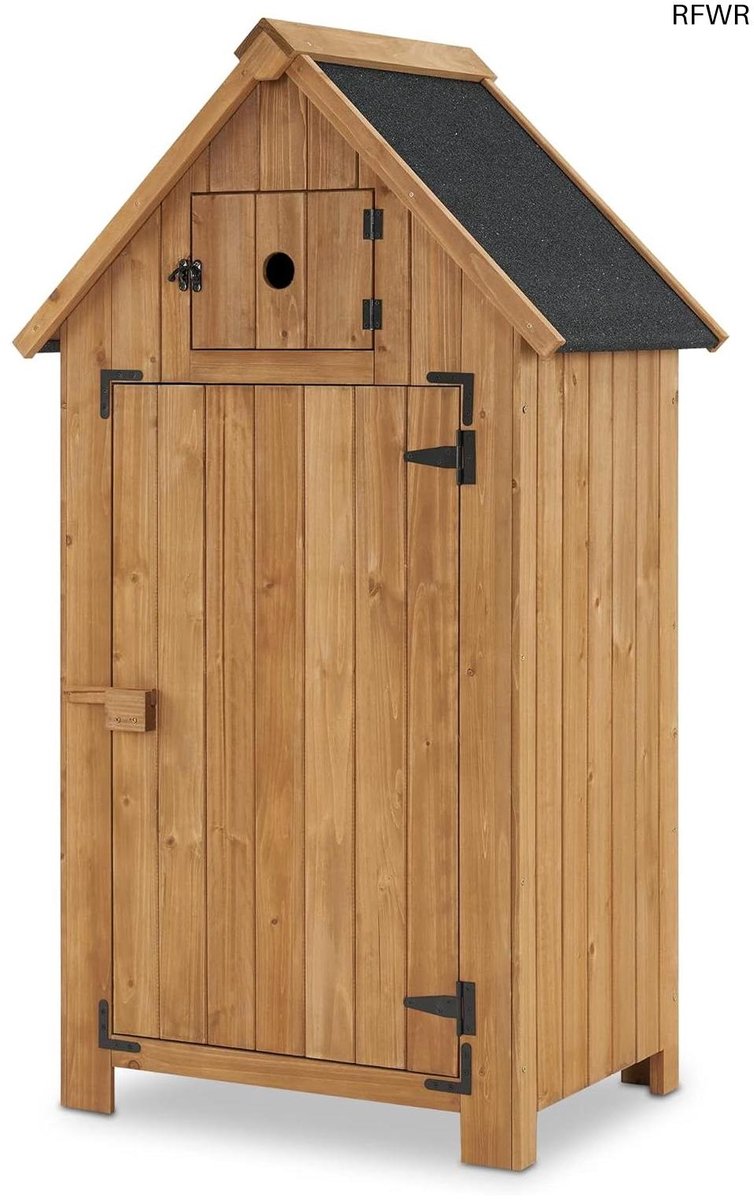 RFWR® Klein Tuinkast van Hout voor Balkon en Terras - Weerbestendig Outdoor Tuinhuis