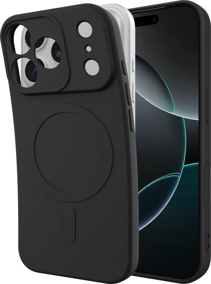 Cazy hoesje geschikt voor iPhone 17 Pro Hoesje geschikt voor MagSafe - Color Backcover - Zwart