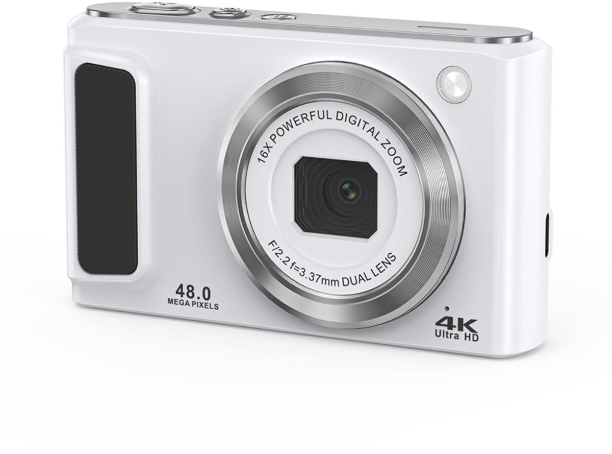 4K HD digitale camera met camera aan de voor- en achterzijde en stabilisatie