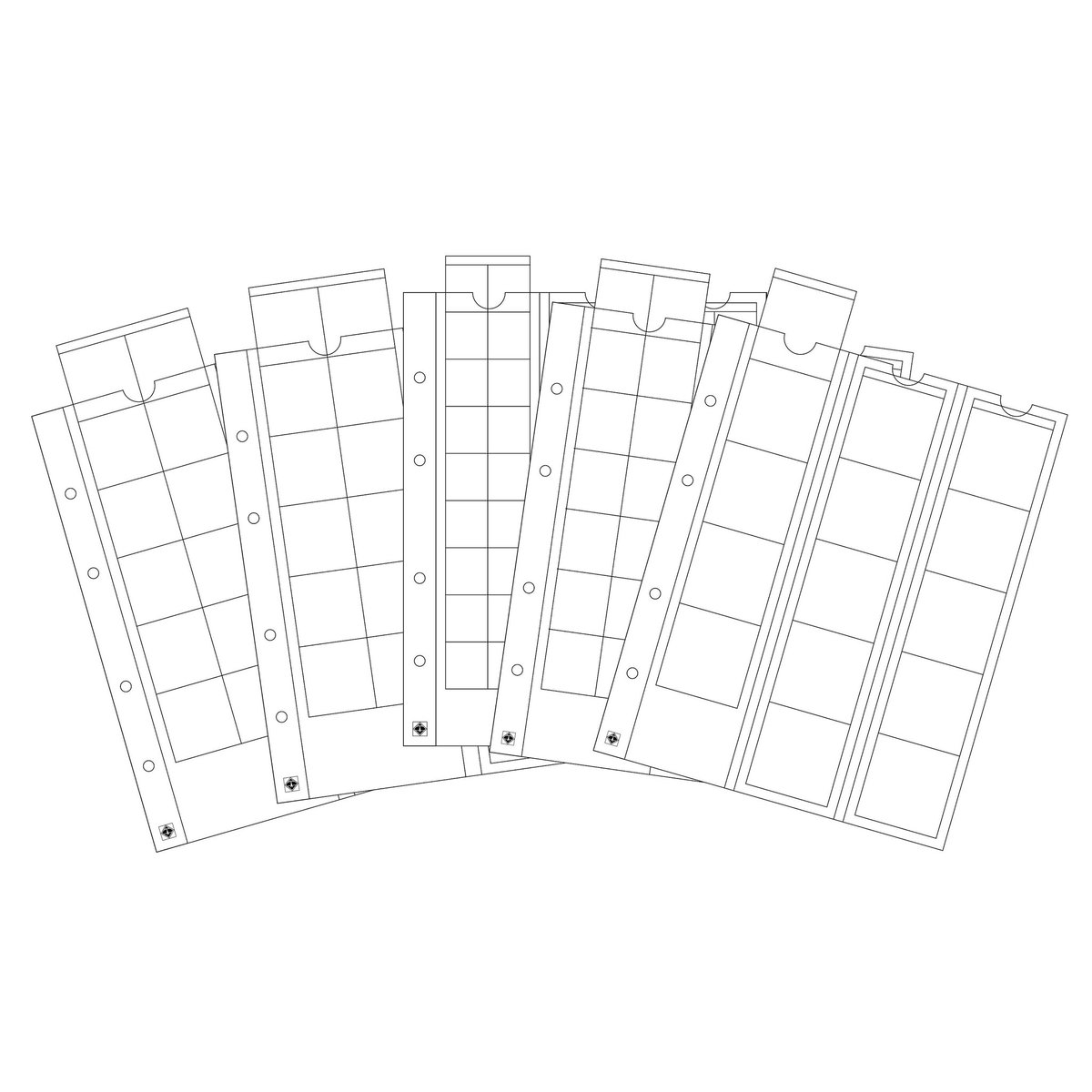 Leuchtturm Optima SORT muntbladen - 5 stuks
