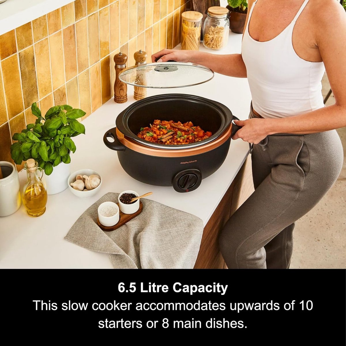 RFWR Sear & Stew Slowcooker 6,5L - Warmtebestendige Kookpan - afbeelding 3