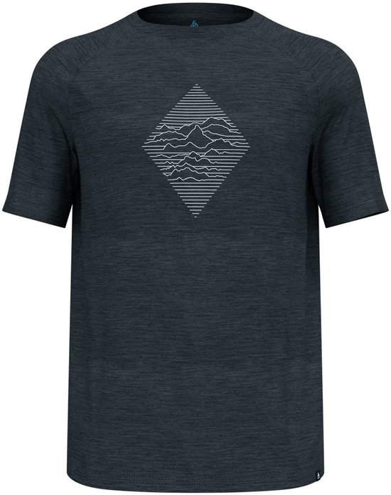 Foto: Odlo t shirt crew neck s s merino tencel 130 peaks zwart maat l
