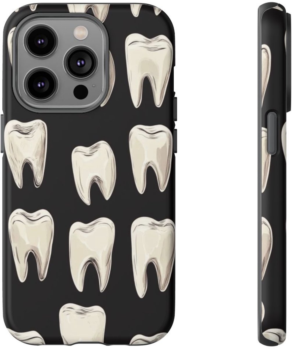 Wit Kiesjespatroon – Telefoonhoesje Geschikt voor iPhone 14 Pro