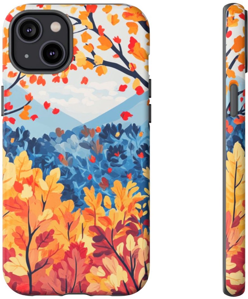 Kleurrijke Herfstbomen en Bladertooi – Telefoonhoesje Geschikt voor iPhone 14 Plus