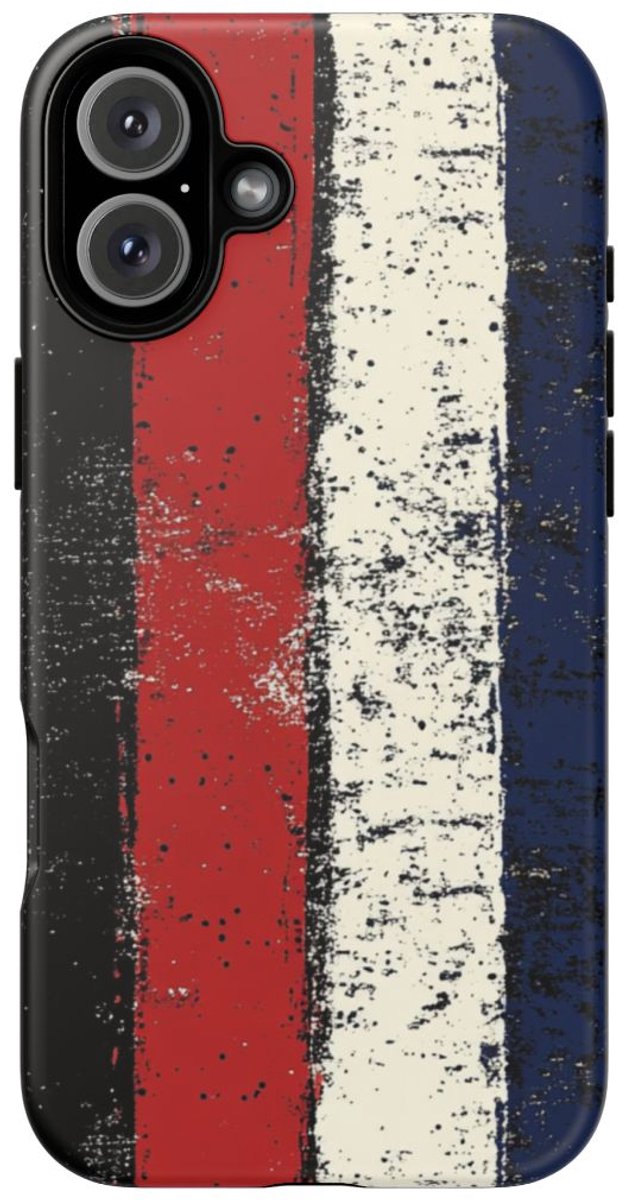 Verweerde Verticale Strepen Patroon – Telefoonhoesje Geschikt voor iPhone 16 Plus