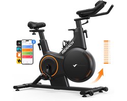 MERACH Hometrainer - 16 Niveaus Magnetische Weerstand - ± 6% Helling - LED-scherm - Bluetooth - APP - Maximaal Gewicht 160 kg - Stil
