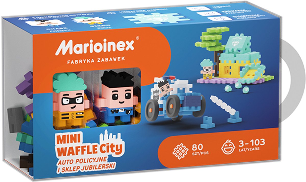 Mini wafel blokken politie en juwelier - Marioinex - vanaf 3 jaar