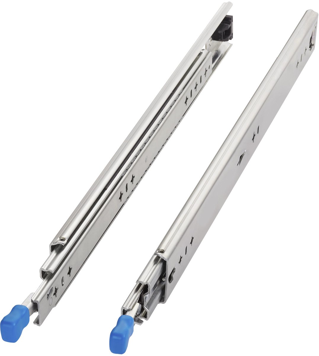 1 paar SOTECH-uittrekelementen voor zwaar gebruik KV2-100-H53-L600-LC 600 mm met blokkeer-/uitschuiffunctie voor zwaar gebruik, belastbaar tot 100 kg