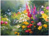 Affiche 120x90 cm - Jardin d'été - Ambiance - Fleurs - Affiches - Décoration de chambre - Décoration murale salon - Décoration murale chambre