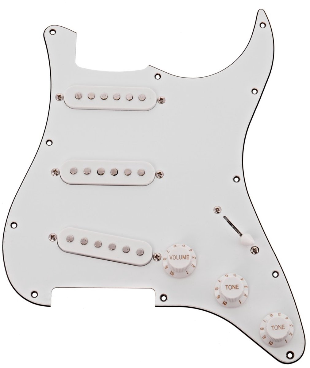 Guitarworks SSS Slagplaat, Voorgeïnstalleerd, Wit