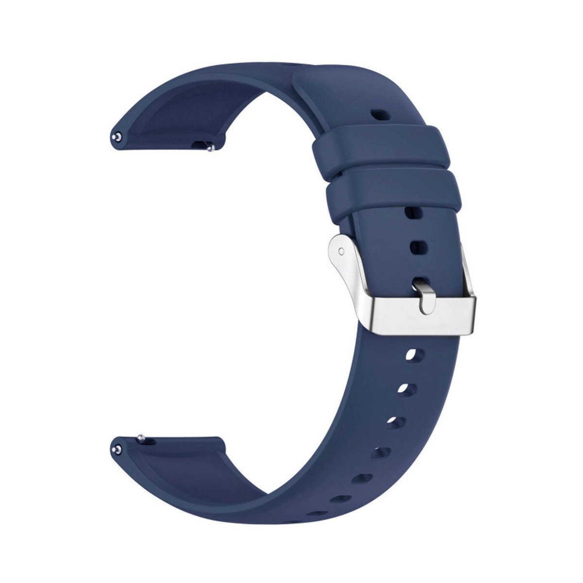 Band, zachte siliconen snelspanband, roestvrijstalen gesp, kies kleur en breedte 22 mm, zijdezachte rubberen band