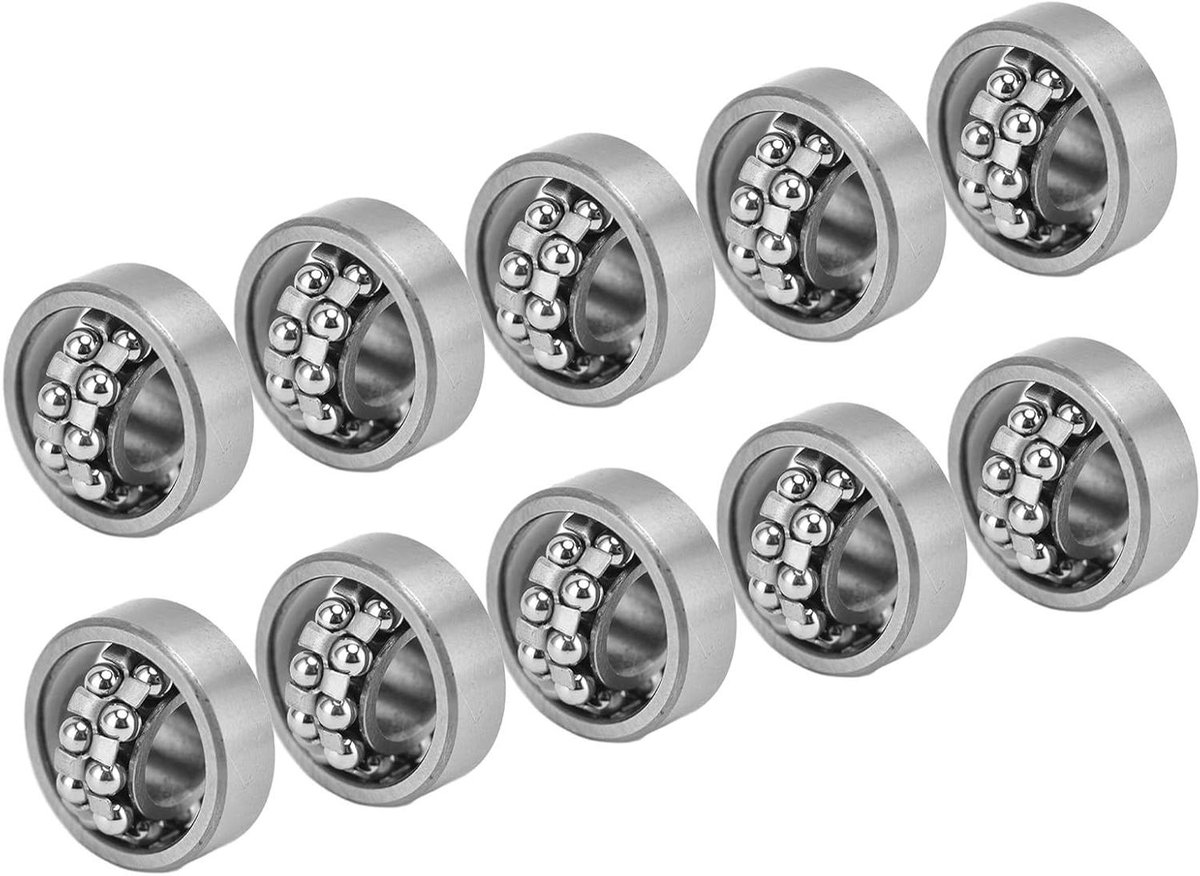 Allecto Plus - Voor 10 stuks zelfinstellend kogellager van 6x15x6mm voor precisie open stalen lagers