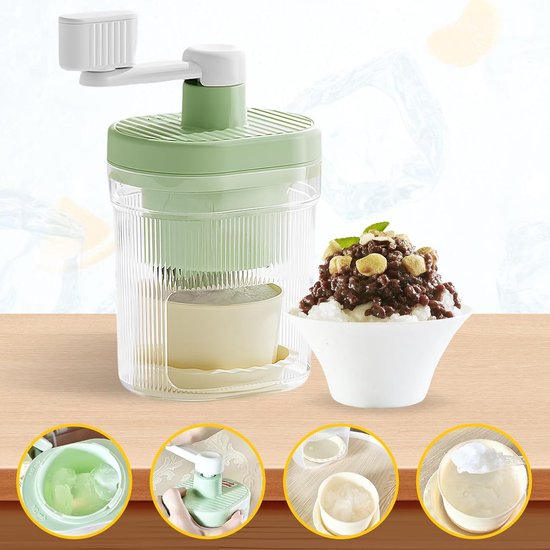 RFWR® Handmatige Ijsversnipperaar met Bevroren IJsschaal en Plaat - Perfect voor Zomerdranken van RFWR — afbeelding 2