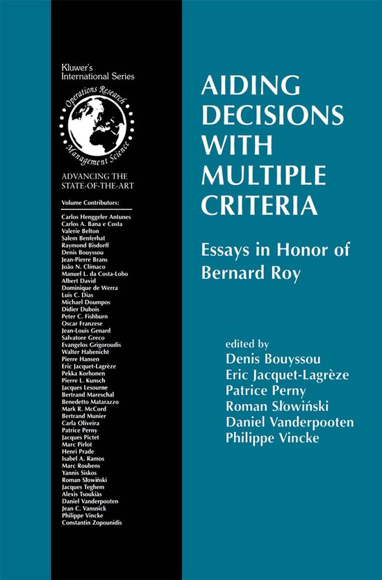 Aiding Decisions with Multiple Criteria - cover