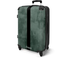 NoBoringSuitcases.com NoBoringSuitcases.com® - Koffer groot - Rolkoffer lichtgewicht - Groene marmer met streep - Reiskoffer met 4 wielen - Grote reis trolley XL - 20 kg bagage