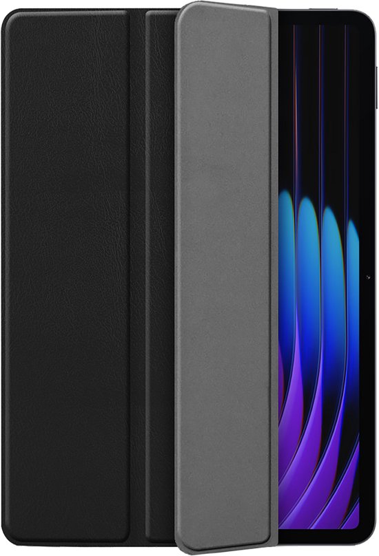 Coque noire tri-fold pour Xiaomi Pad 7 / Pad 7 Pro.