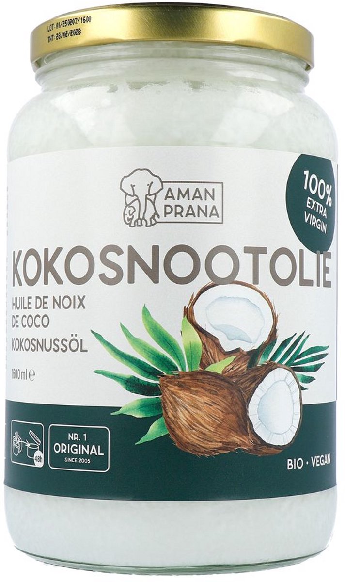 Amanprana Kokosnootolie bio 1600 Milliliter
