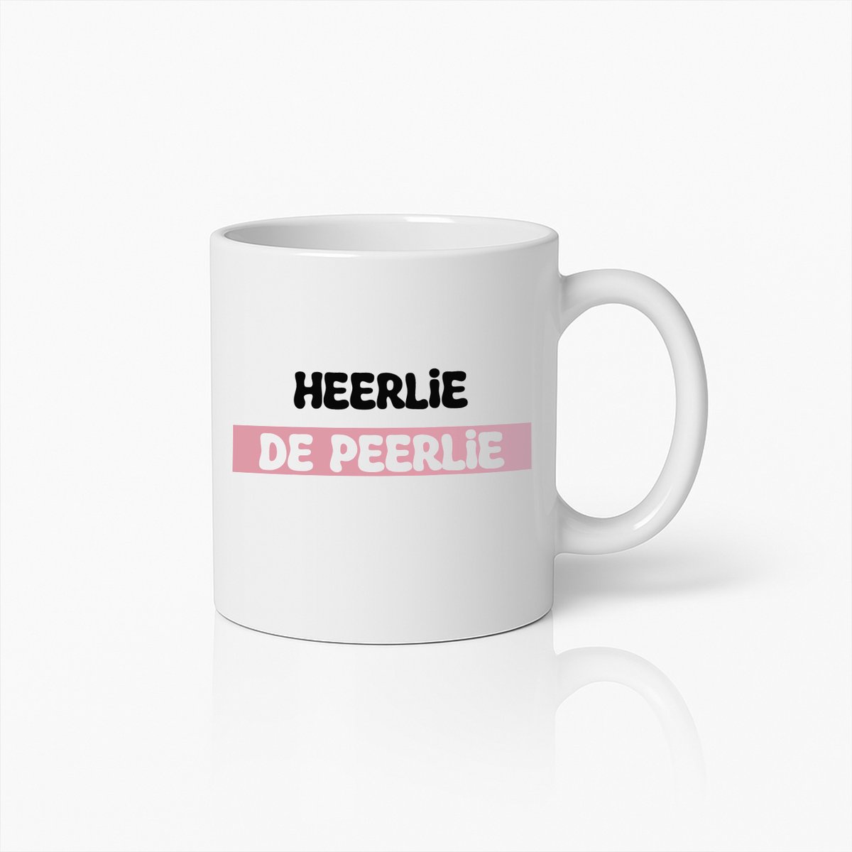 Leuke Nederlandse Tekstmok – 'Heerlie De Peerlie' – Speels en Uniek Koffiebeker Cadeau